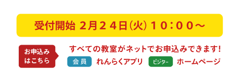 お申込み：会員はれんらくアプリ、ビジターはホームページ